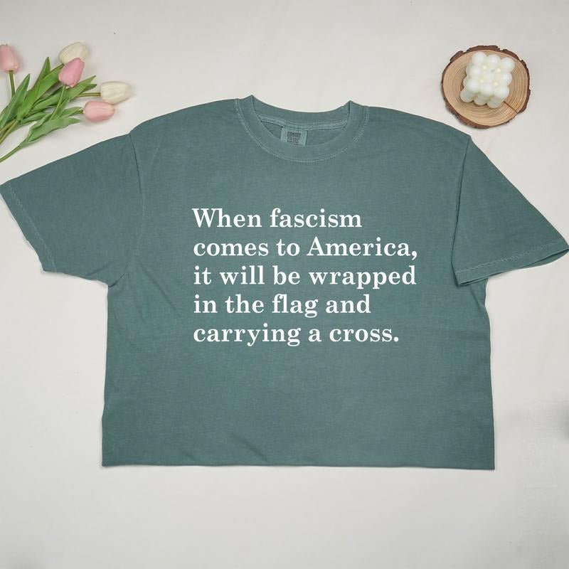 MAPTEES When Fascism Comes to America Comfort Colors Shirt, Resist Graphic Tee, Sarcastic T-shirt, Activism Outfits...