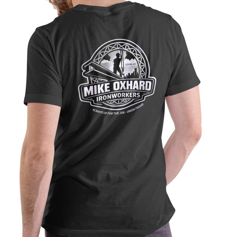 MIKE OXHARD IRONWORKERS Funny name T Shirt, Unisex Cotton Hoodie, Sweatshirt | PodTeesHub.com