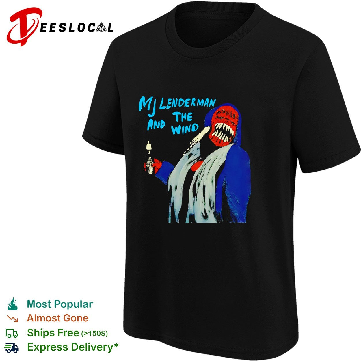 MJ Lenderman and the Wind monster holding bottle shirt