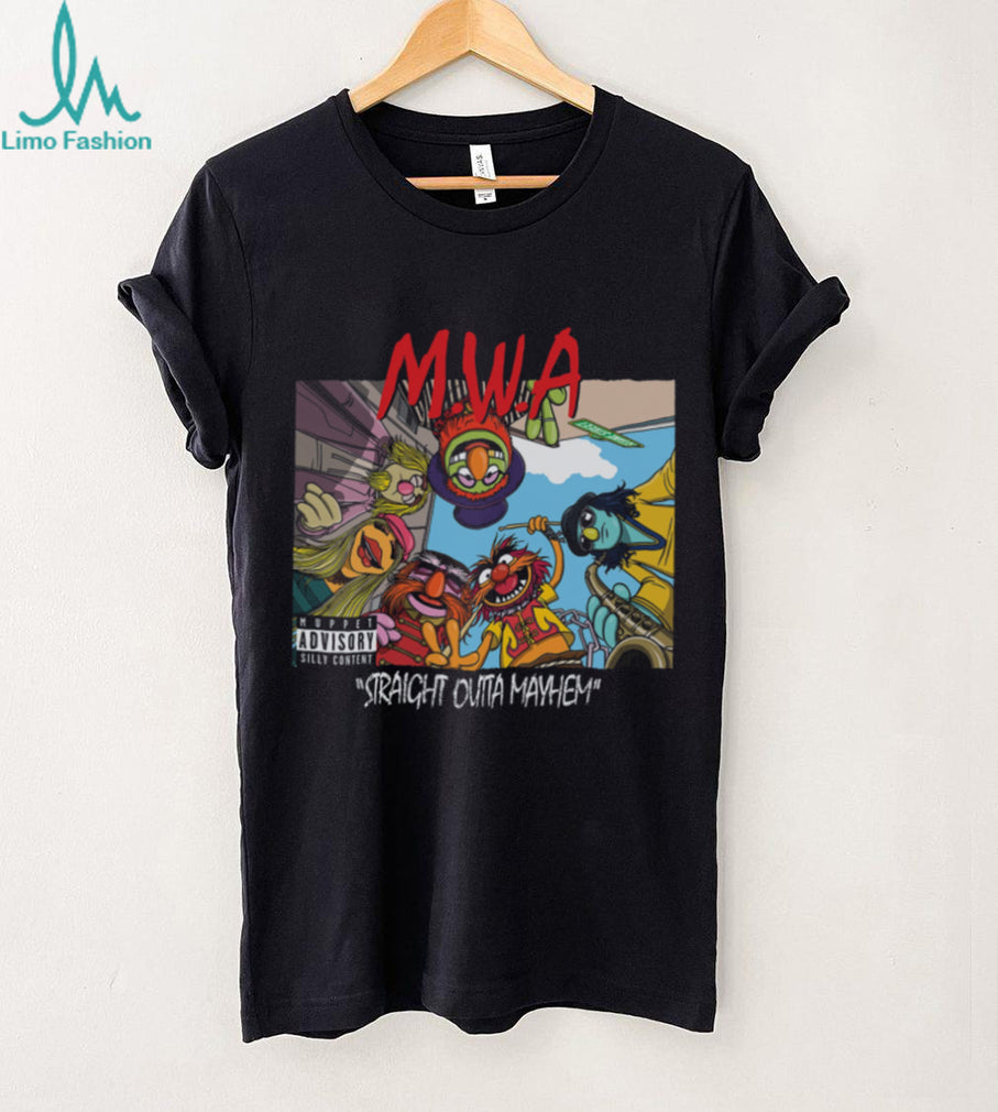 MWA Straight Outta Mayhem Muppets Hip Hop Parody Graphic T Shirt