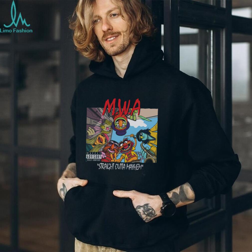 MWA Straight Outta Mayhem Muppets Hip Hop Parody Graphic T Shirt