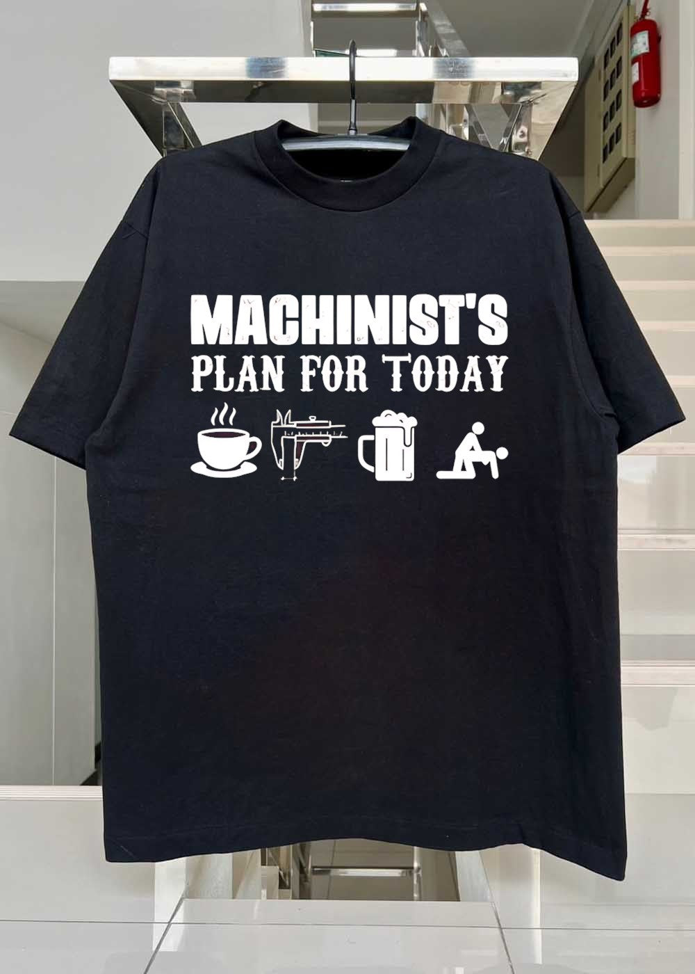 Machinist Plan for Today Coffee Calipers Beer T-Shirt