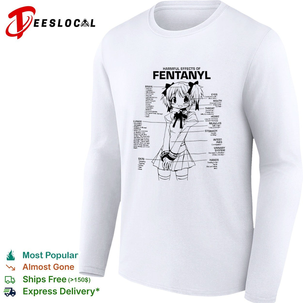 Madoka Kaname Harmful Effects of Fentanyl Anatomy Educational Anime shirt