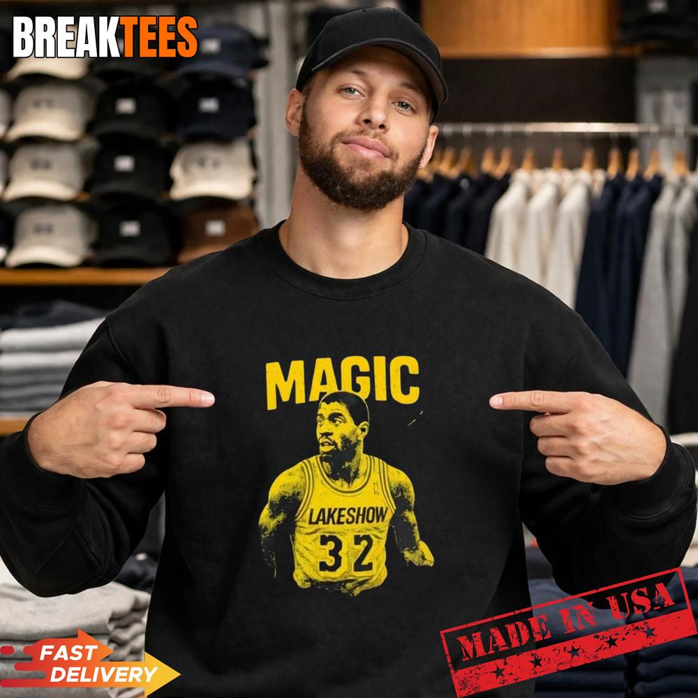 Magic Johnson Los Angeles Lakers Showtime Era T-Shirt