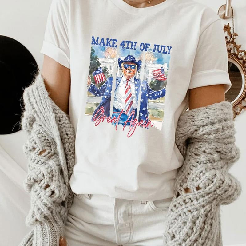 Make 4th Of July Great Again Shirt, Happy 4th of july Shirt, Retro American 4th Of July Shirt, 4th of July Trump Shirt...