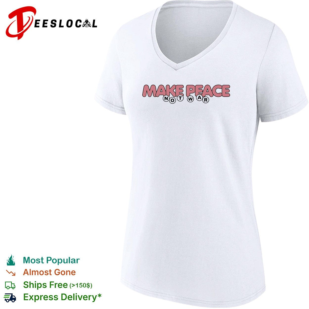 Make peace not war art logo vintage shirt