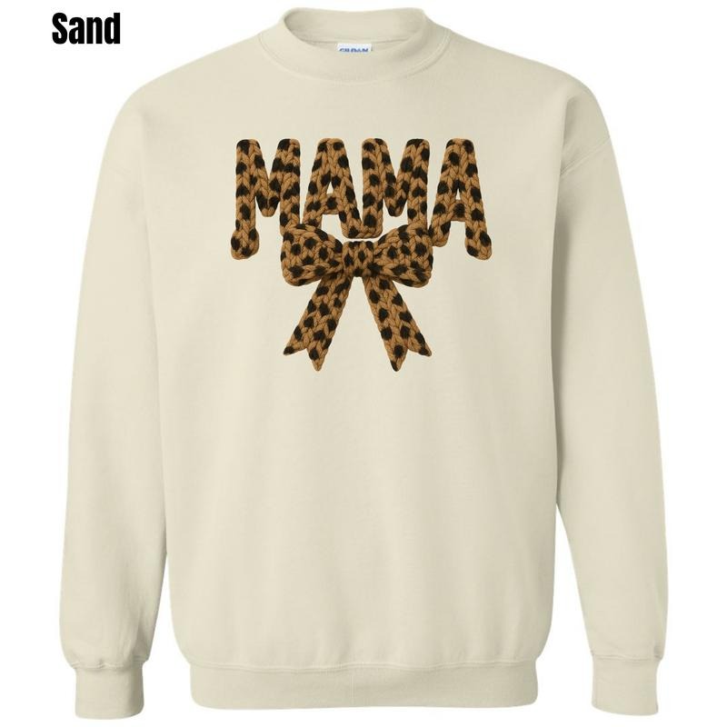 Mama Cheetah Fake Crochet Sweatshirt 'BFNLB' T-Shirts, Hoodie | PodTeesHub.com