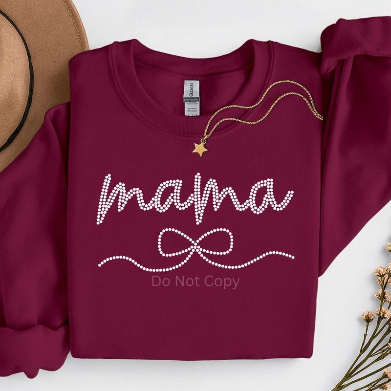 Mama Coquette Bow Pearl Transfer T-Shirts, Hoodie, Sweatshirt | PodTeesHub.com