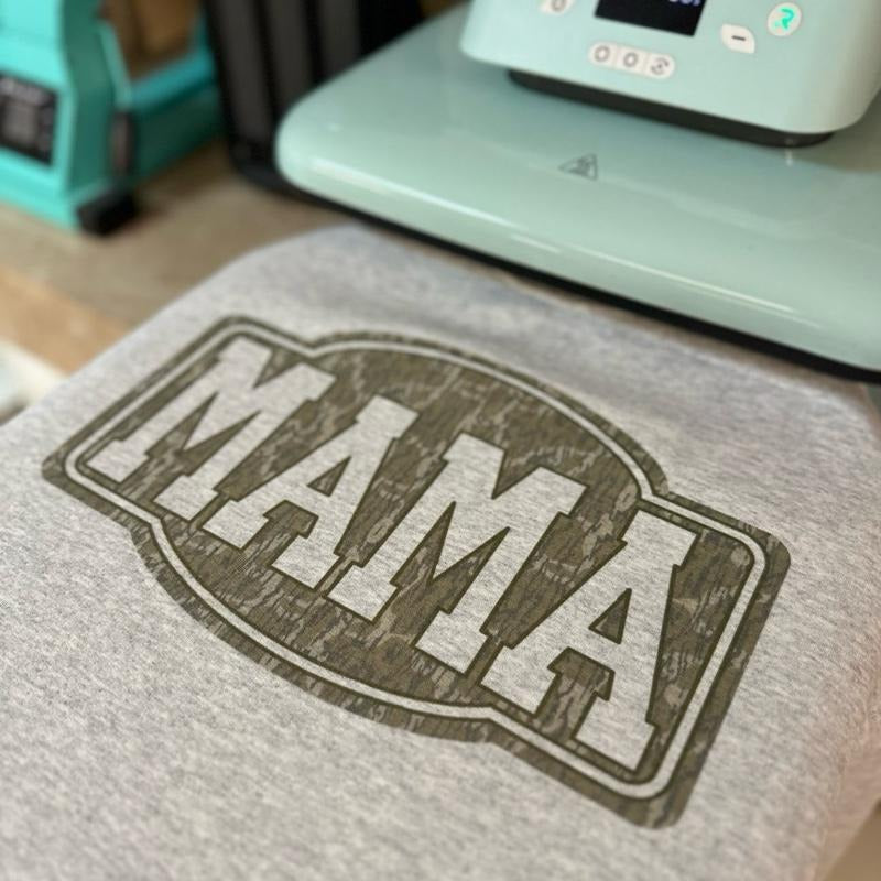 Mama Old School Camo Oversized Print Crewneck Sweatshirt T-Shirts, Hoodie | PodTeesHub.com
