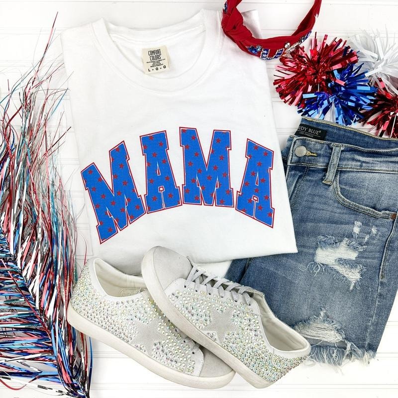 Mama USA Puff Print Comfort Colors T-Shirt Hoodie, Sweatshirt | PodTeesHub.com