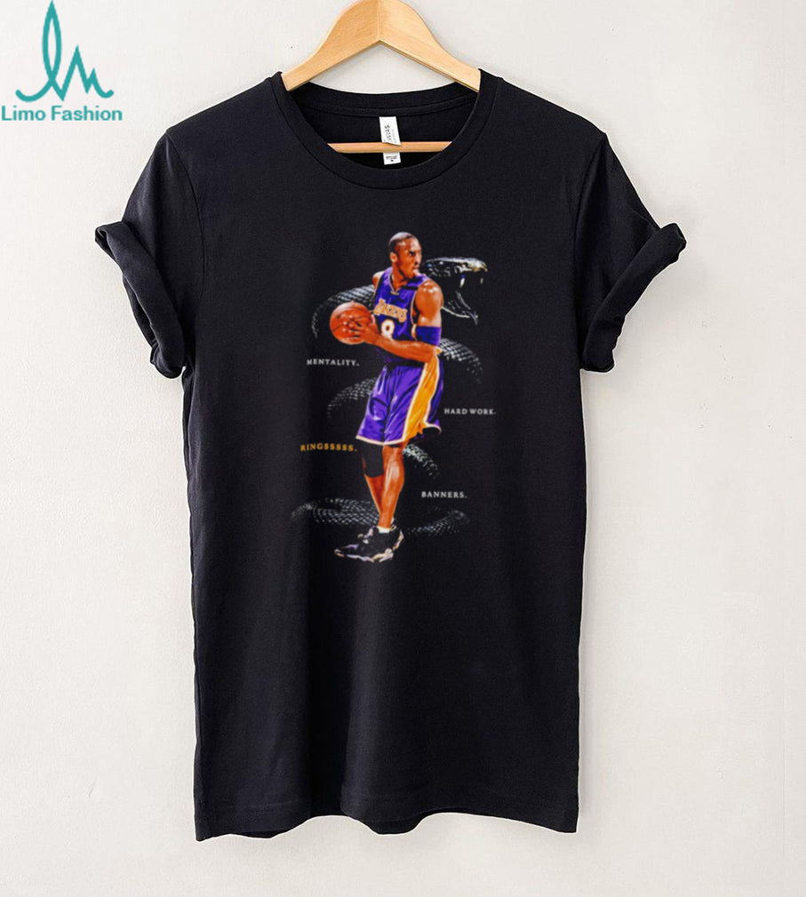 Mamba Mentality Los Angeles Lakers Mentality Rings Hard Work Banners shirt