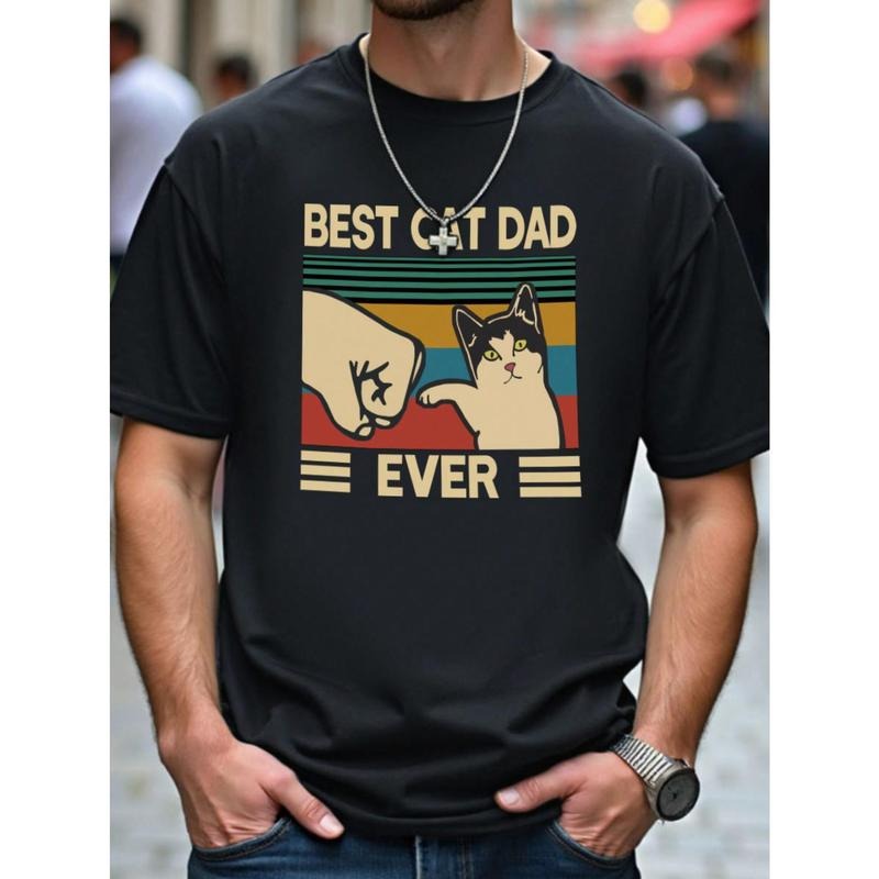 Manfinity Homme Men Casual Cartoon Letter Graphic Short Sleeve T-Shirt Hoodie, Sweatshirt | PodTeesHub.com