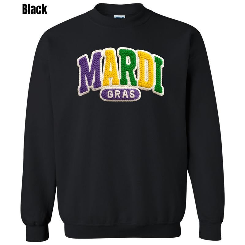 Mardi Gras Fake Crochet Sweatshirt 'CMNLB' T-Shirts, Hoodie | PodTeesHub.com