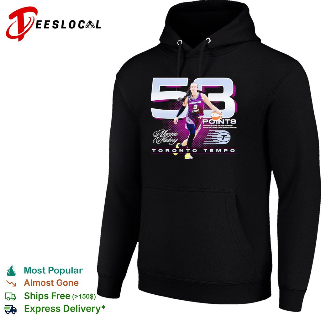 Marina Mabrey Toronto Tempo 53 Points tied for the most points in a WNBA game shirt