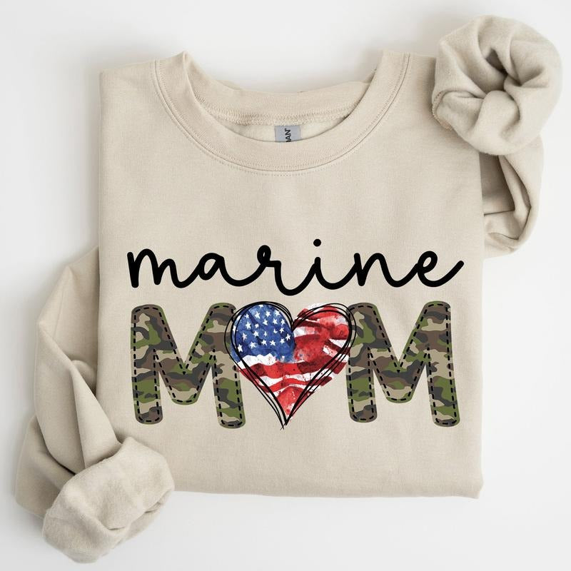Marine Mom, Military, Armed Forces, Mother's Day Sweatshirt T-Shirts, Hoodie | PodTeesHub.com