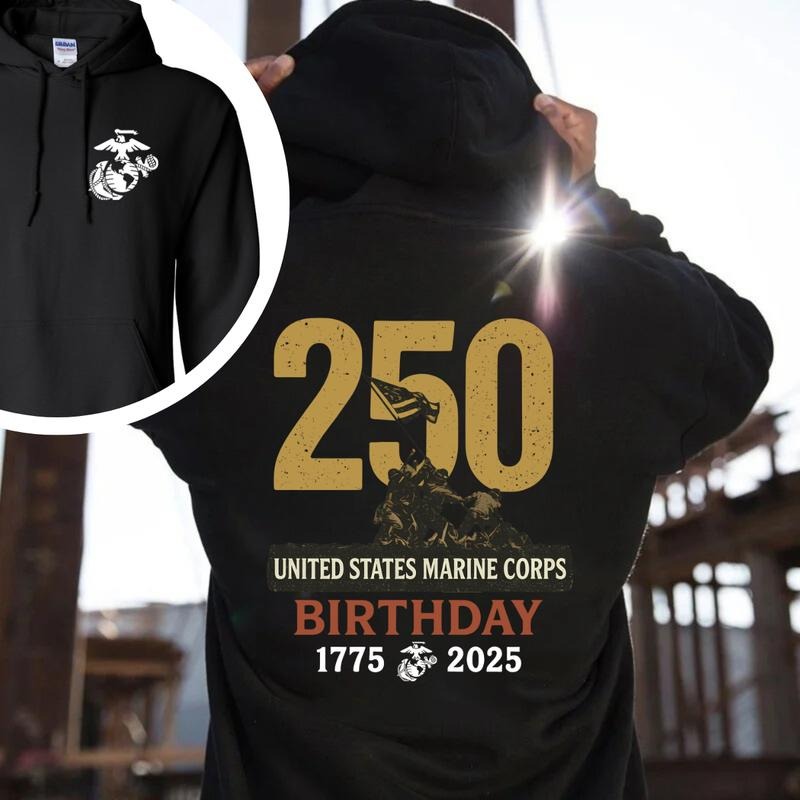 Marines 250th Birthday Hoodie - T-Shirt