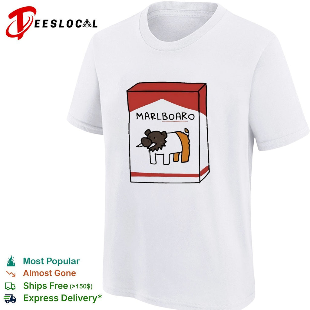 Marlboaro boar cigarette pack parody shirt