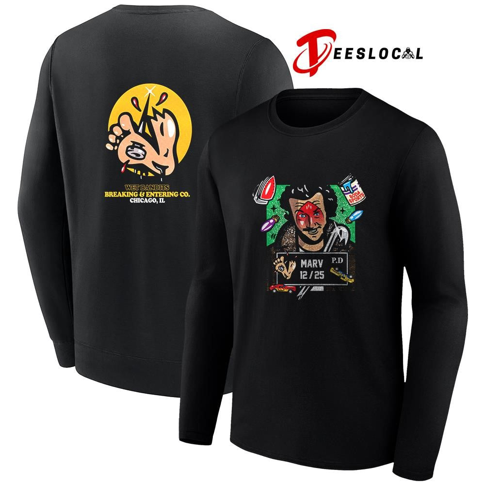 Marv 12 25 Wet Bandits breaking and entering co cartoon Christmas graphic shirt