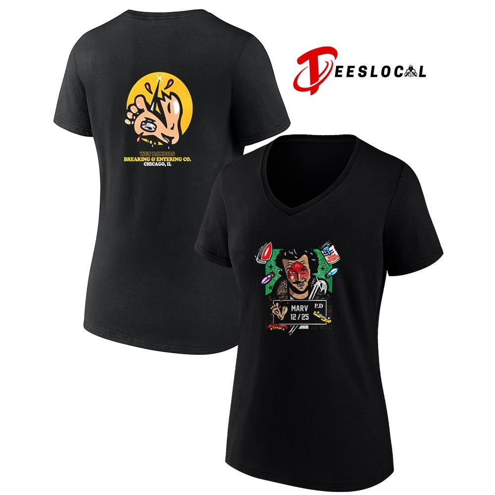 Marv 12 25 Wet Bandits breaking and entering co cartoon Christmas graphic shirt