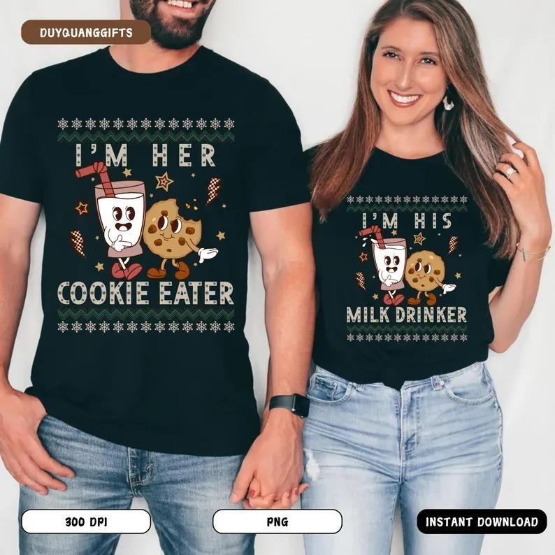 Matching Christmas Couple Sweatshirt - T-shirt