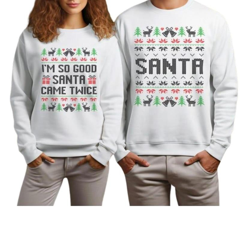 Matching Christmas Couple Sweatshirt - T-shirt