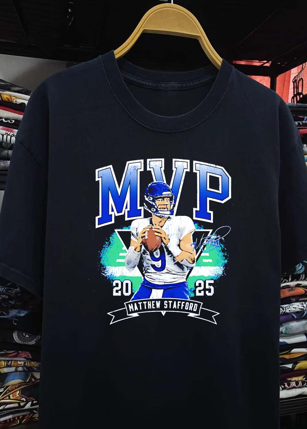 Matthew Stafford Throwing Football MVP 20 25 Shirt