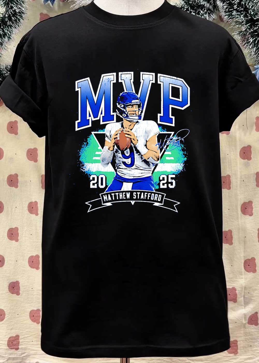 Matthew Stafford Throwing Football MVP 20 25 Shirt