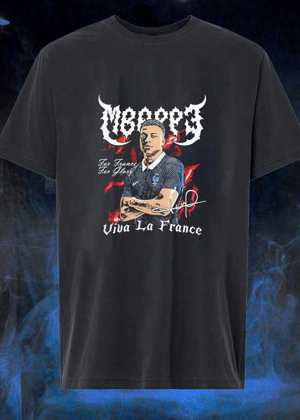 Mbappe Signature For France Glory Viva La France Soccer Player T-Shirt