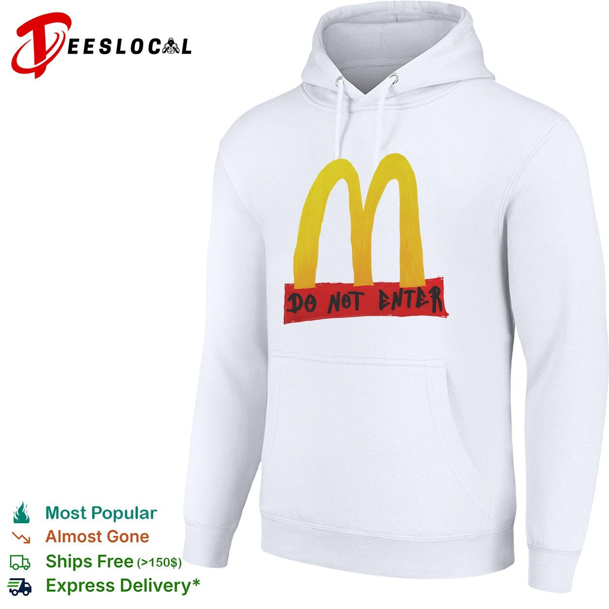 McDonald’s golden arches parody do not enter shirt