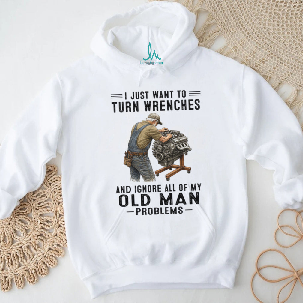 Mechanic Car Repair Old Man Wrench Hobby Humor Shirt