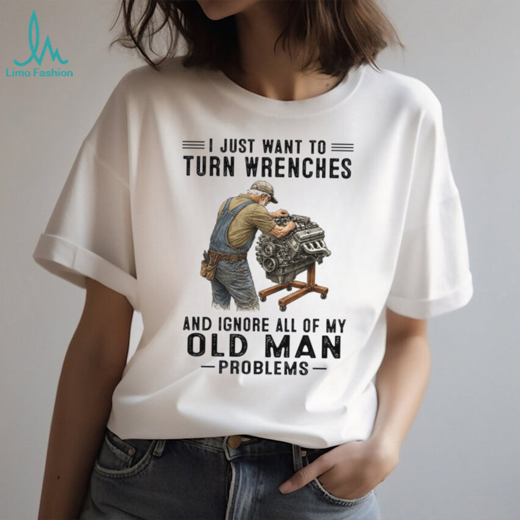 Mechanic Car Repair Old Man Wrench Hobby Humor Shirt