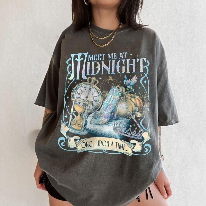 Meet Me At Midnight Shirt Comfort Colors, Midnight Princess T Shirt, Fairy Tales Shirt, Spicy Bookish Tee, Theme Park...