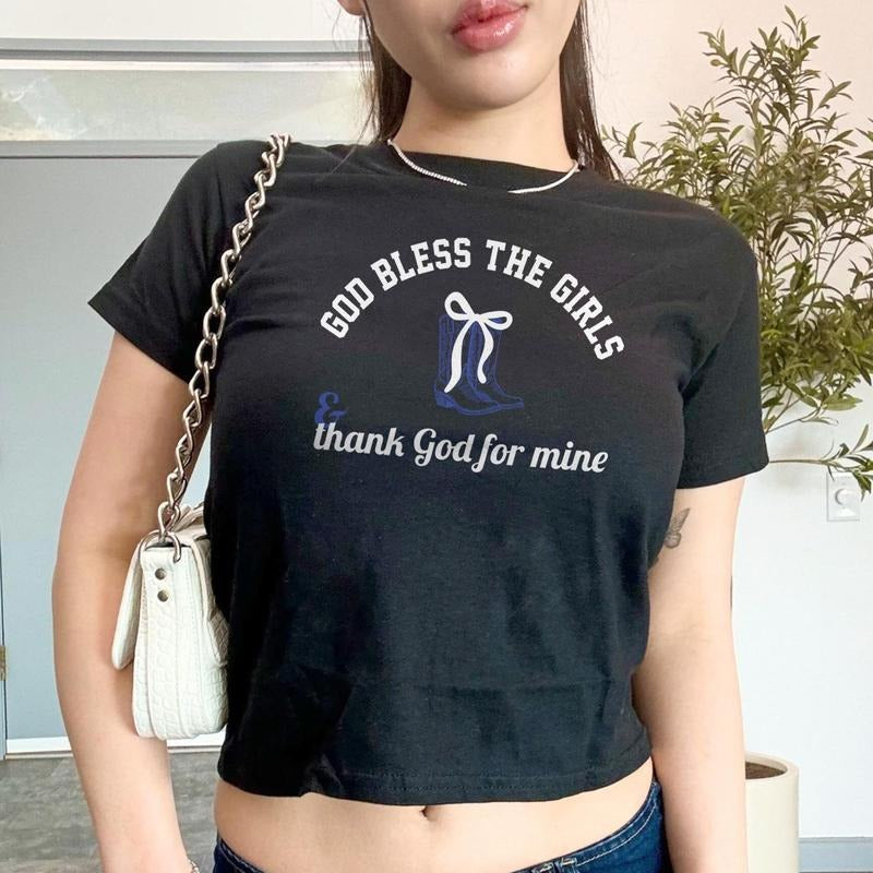 Megan Moroney God Bless The Girls Baby Tee, Megan Moroney Shirt, Country Music T Shirt, Megan Emo Cowgirl, Am I Okay...