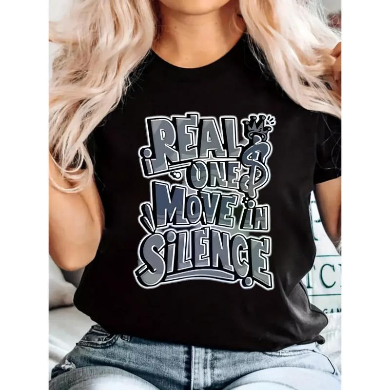 Men Gifts Bold Urban Vibes Cotton T-shirt Real One Move In Silence Graphic Hoodie, Sweatshirt | PodTeesHub.com