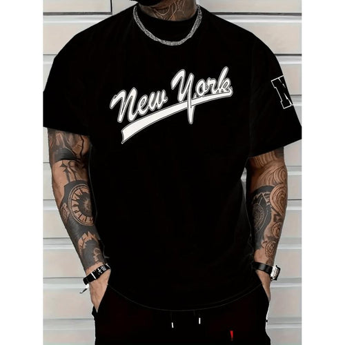 Men'S & Women'S "New York" Graphic Tee - Casual, Loose-Fitting, Short Sleeve Crew Neck T-Shirt with "NY" Logo, Ideal for...