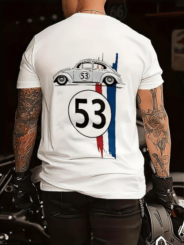 Men'S 2D Digital Print Short Sleeve T-Shirt