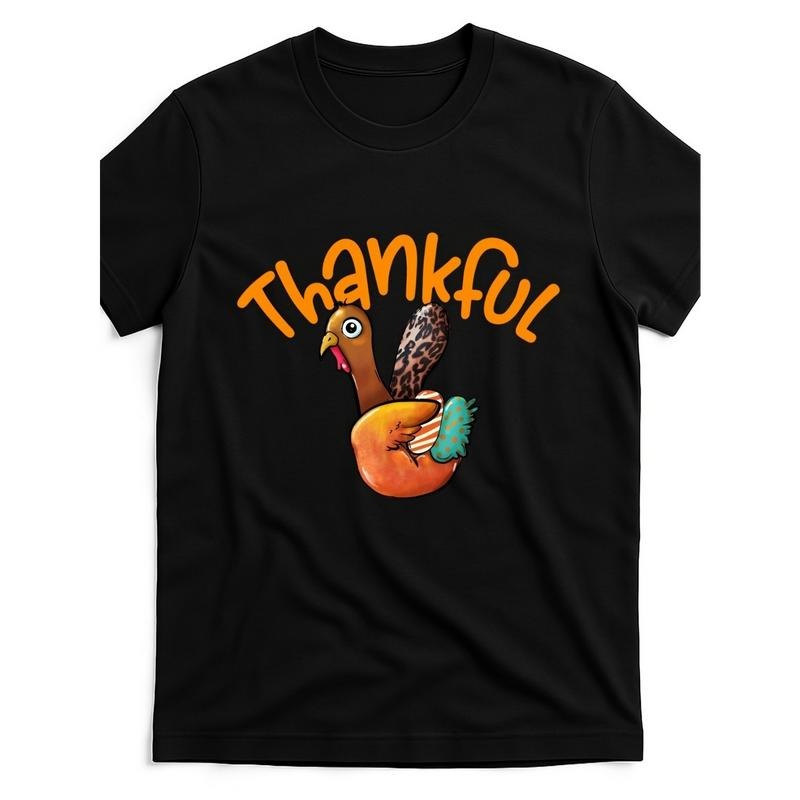 Men's & Women's Funny Thankful Turkey Thanksgiving T-Shirt