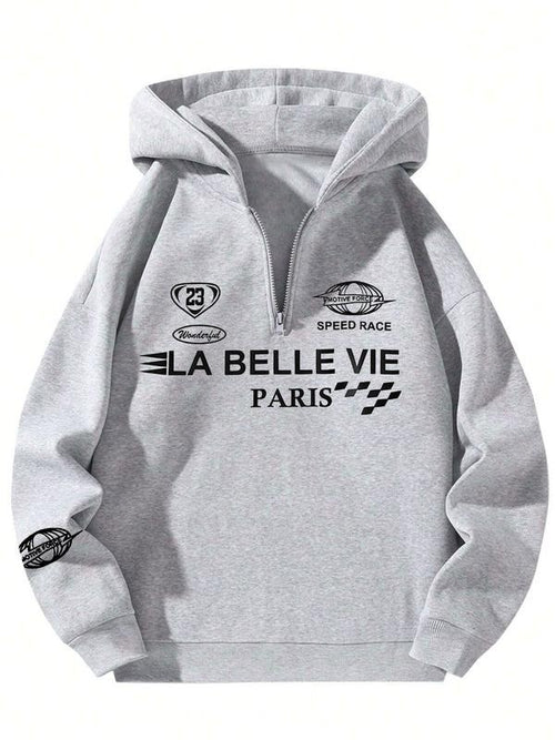 Men's & Women's Street Style Hoodie, Half-Zipper Design, Comfortable Fabric, Tiktok Trending Fashion Piece for Casual...