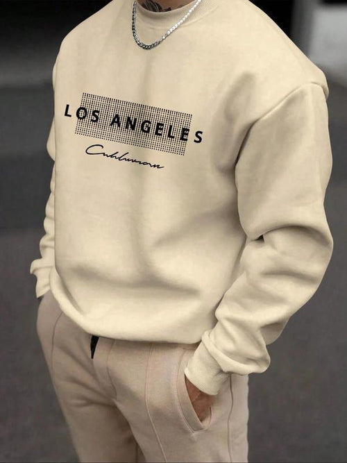 Men's "Los Angeles" Graphic Sweatshirt, Fashion Casual Crewneck Long-Sleeve Pullover, Comfortable Soft Fabric for Daily...