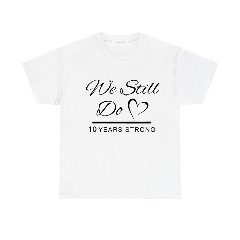 Men's 10th Anniversary Cotton T-shirt casual fit round neck top Hoodie, Sweatshirt | PodTeesHub.com