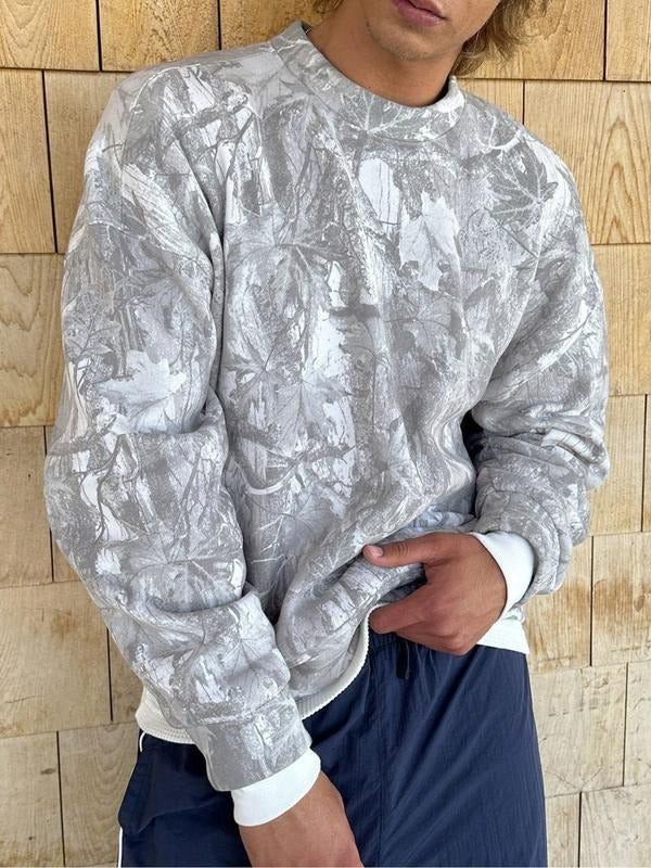 Men's All over Print Crew Neck Long Sleeve Casual Sweatshirt, Trendy American Streetwear, Hip Hop Dance Fitness Outdoor...