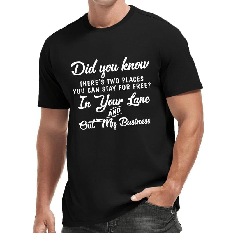 Men's Black T-Shirt with Bold White Text - Premium Polyester Crew Neck Short Sleeve for Summer Sports and Casual Wear