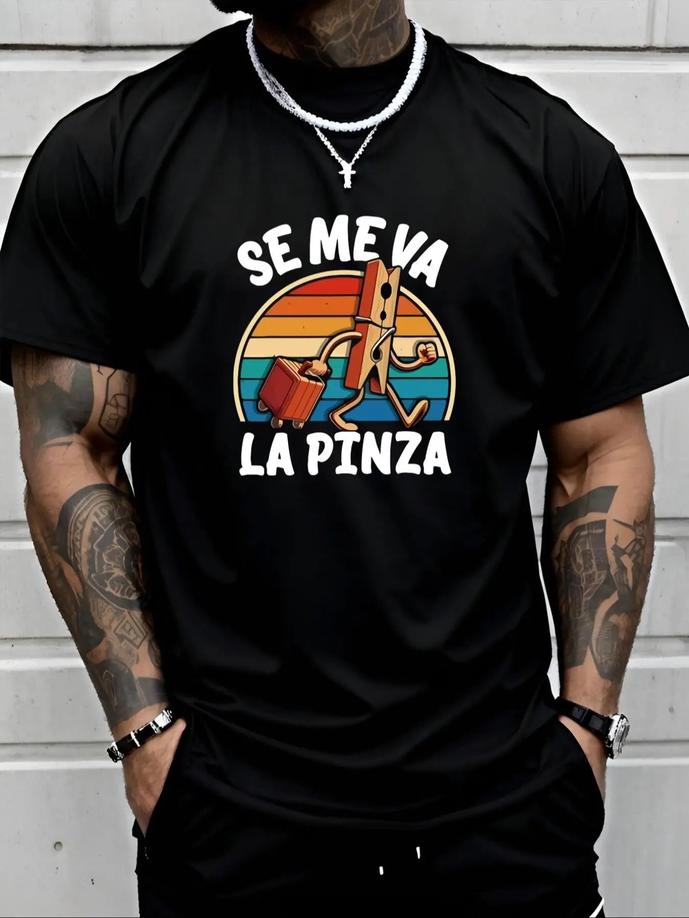 Men's Cartoon & Letter Print Round Neck Tee, Regular Fit Casual Short Sleeve T-shirt for Daily Wear, Men's Top for All...