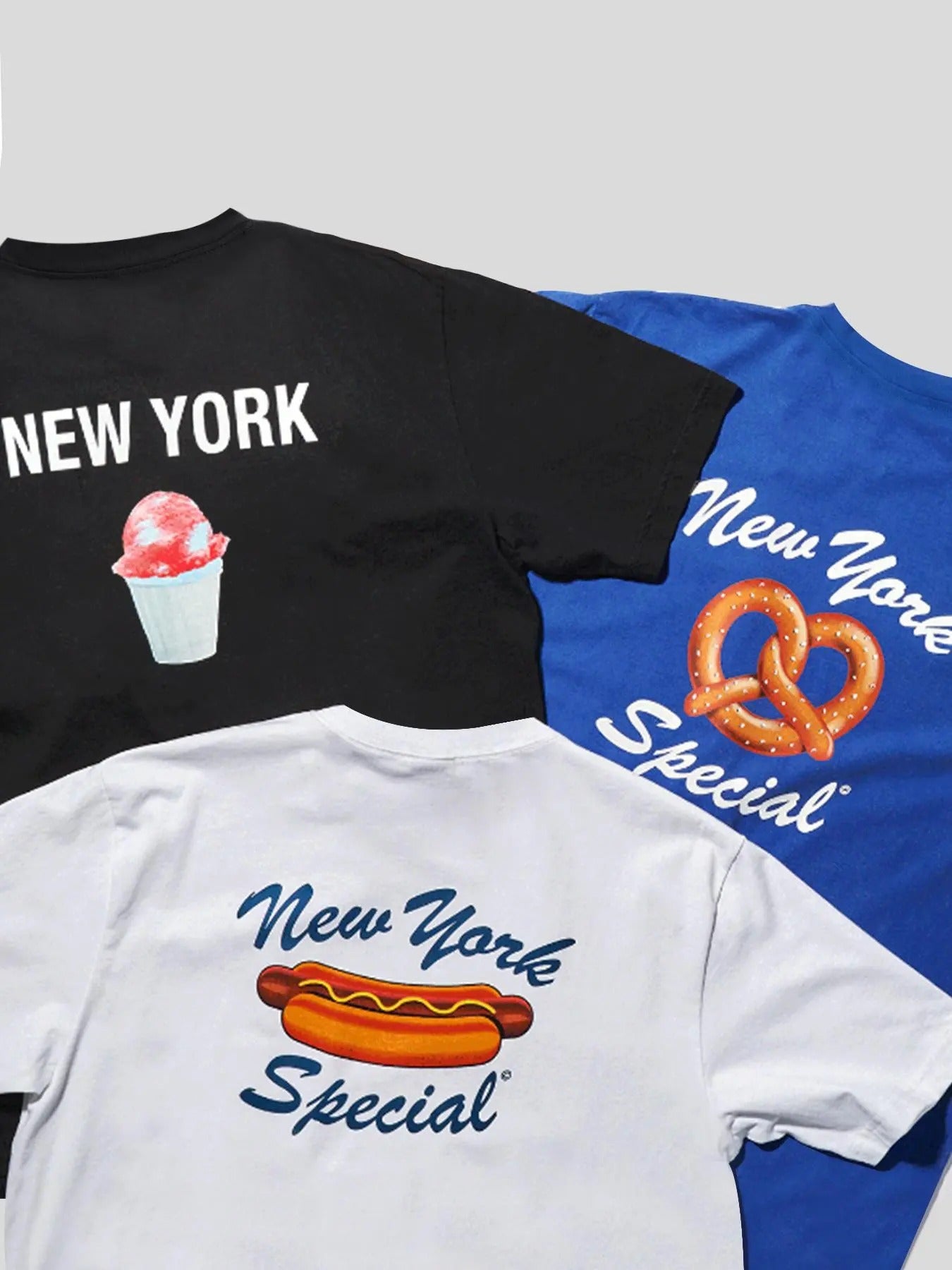 Men's Cartoon Food & Letter Print Round Neck Tee, Regular Fit Casual Short Sleeve T-shirt for Summer, Men's Top for Daily...