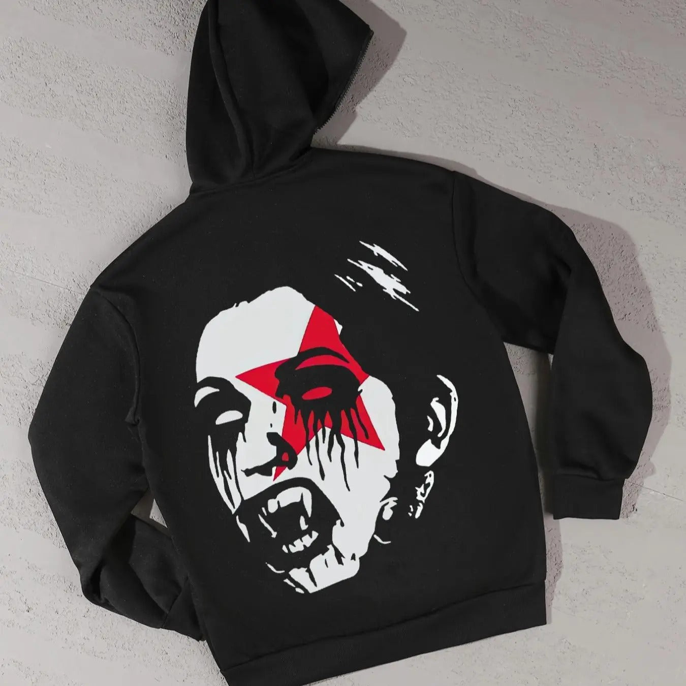 Men's Cartoon Print Hoodie, Casual Horror Character Print Long Sleeve Hooded Sweatshirt for Fall & Winter, Men's Clothes...