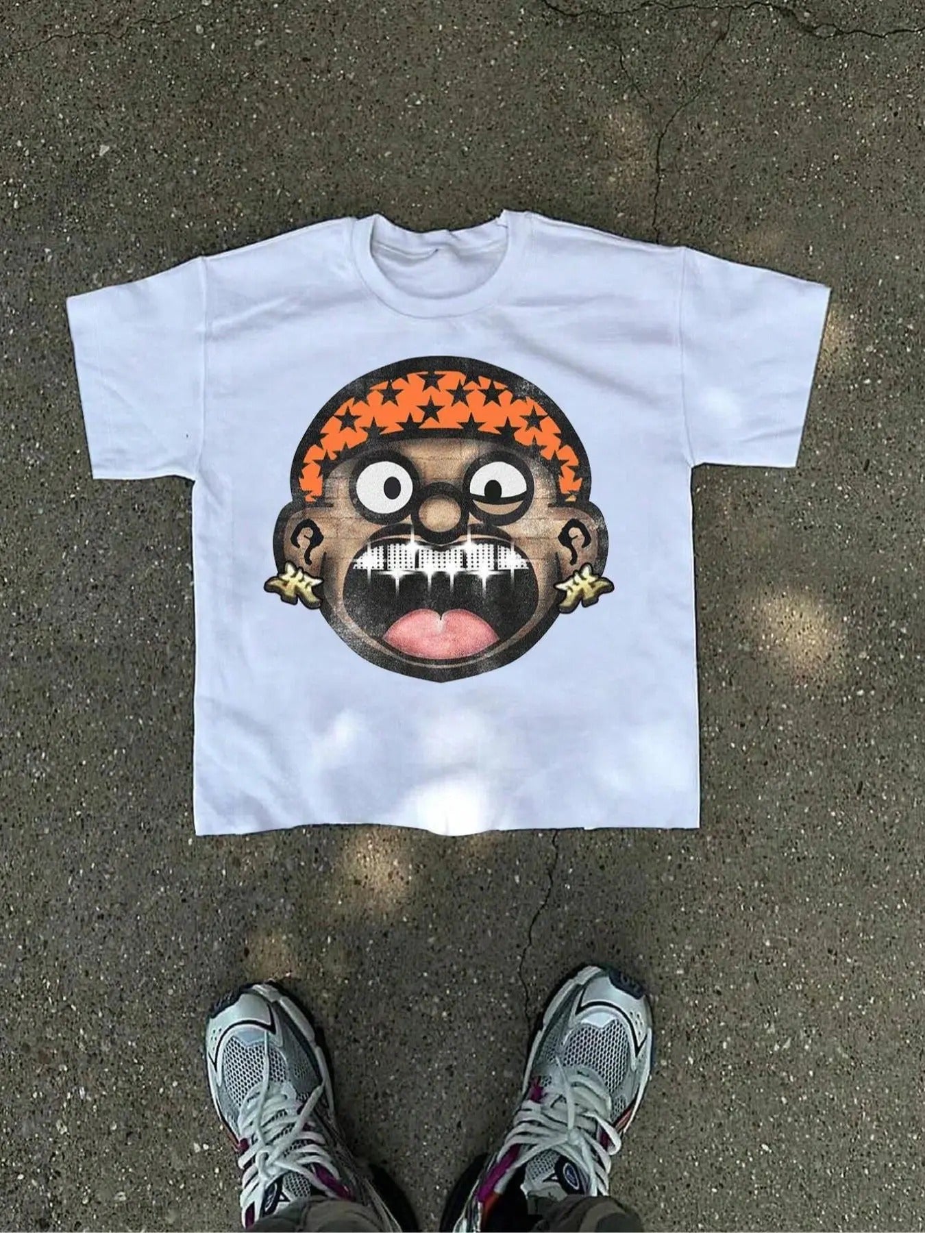 Men's Cartoon Print Round Neck Tee, Regular Fit Casual Short Sleeve Crew Neck T-shirt for Summer, Fashion Men's Top for...
