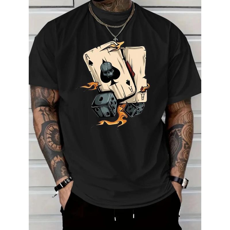 Men's Casual Black T-shirt, Complex Skull and Mechanical Design-Pure Cotton, round Neck, Short Sleeve, Summer Fashion...