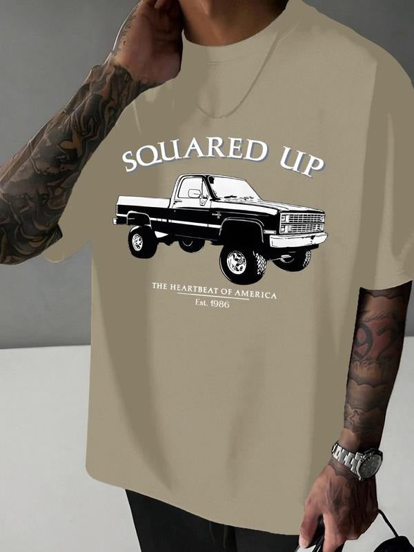 Men's Casual Fitted Graphic Tee Shirt, Summer Fashion Y-Shape Design, Perfect Gift for Friends & Family, Comfortable...