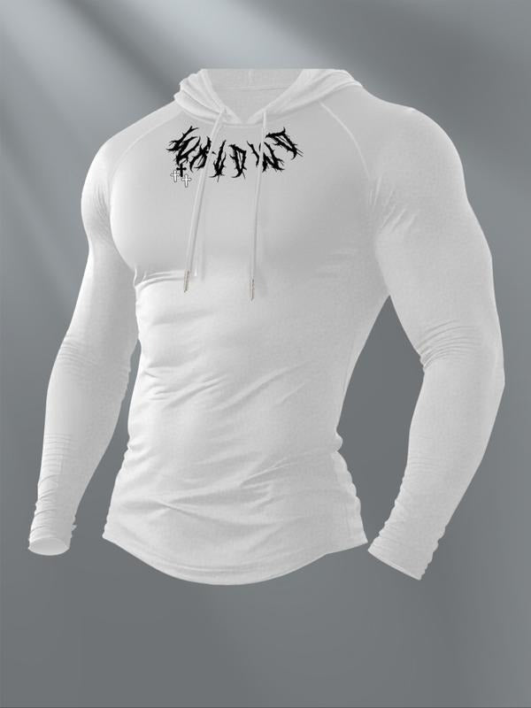 Men's Casual Hooded Long Sleeve T-Shirt, Comfortable Cotton Tee for Daily Wear, Stylish Design for Spring & Fall Seasons...