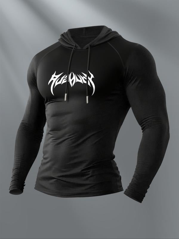 Men's Casual Hooded Long Sleeve T-Shirt, Comfortable Cotton Tee for Daily Wear, Stylish Design for Spring & Fall Seasons...